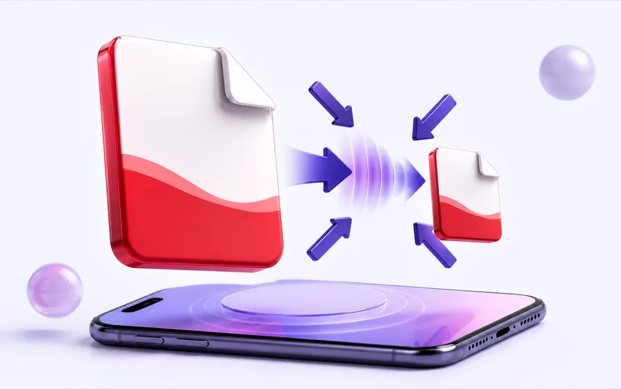 Compressing a PDF on iPhone with ConvertEase